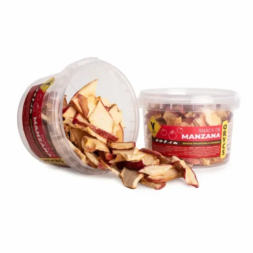 Orycs Snack Manzana snack natural de manzana deshidratada sin azúcar para conejos y roedores