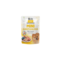 Brit Care Mini Filetes de Conejo y Salmón en Salsa sobre húmedo perros mini