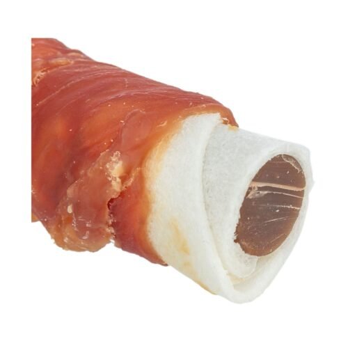 Roll con pato e hígado de pollo Trixie - textura de la piel natural enrollada