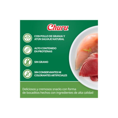 Churu Dog Bites pollo salmón - Vista trasera del pack