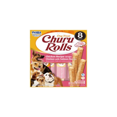 Churu Dog Rolls de pollo y salmón para perros - Sticks omega-3