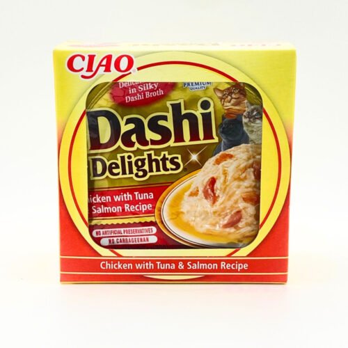 Dashi Delights Pollo con Atun y Salmon Para Gato