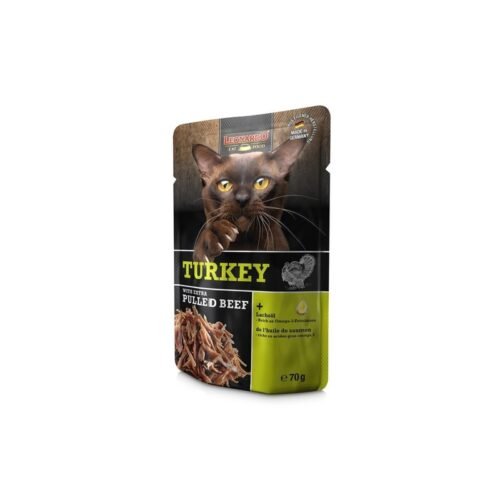 Leonardo Pavo Pulled Ternera comida húmeda gato pouch 70g