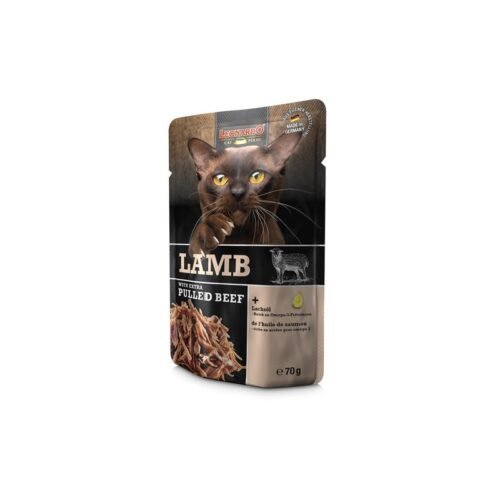 Leonardo Cordero Pulled Ternera comida húmeda gato pouch 70g