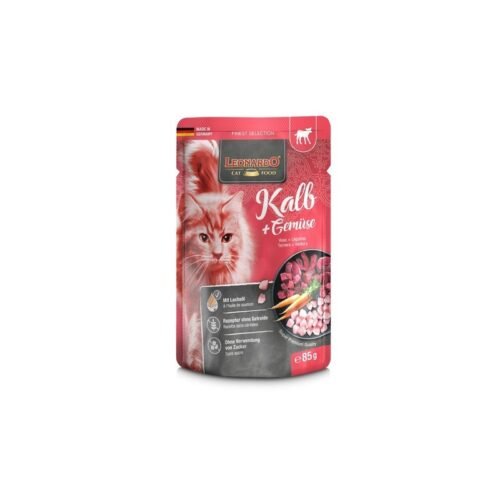 Leonardo Menú Ternera Verduras comida húmeda gato pouch 85g