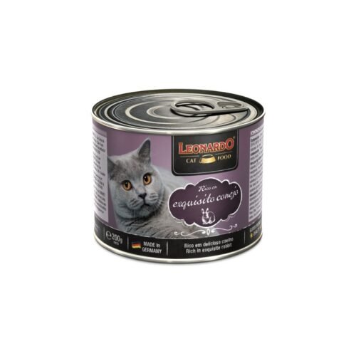Leonardo Rico en Conejo comida húmeda gato lata 200g