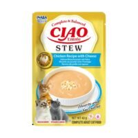 Sobre de Ciao Entree Stew Pollo con Queso para gatos, 40 g