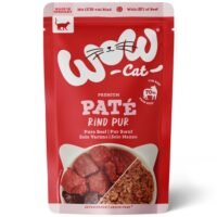 Sobre de comida húmeda WOW Cat Adulto sabor vacuno puro de 125g para gatos