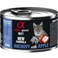 Lata de Alpha Spirit Boquerón con Manzana 200 g para gatos