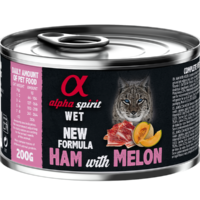 Lata de Alpha Spirit Jamón con Melón 200 g para gatos