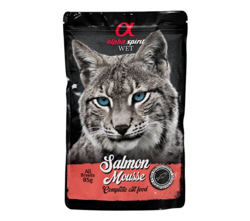 Bolsa de Alpha Spirit Mousse de Salmón 85 g para gatos