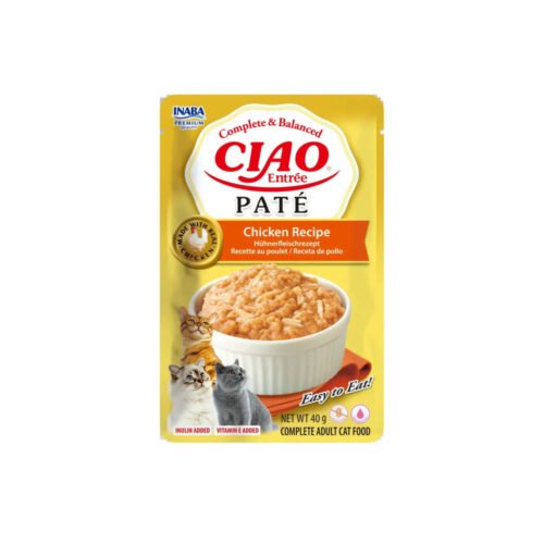 Sobre de Ciao Entrée Paté sabor pollo para gatos, 40 g