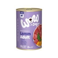 Lata de comida húmeda WOW Dog Adulto sabor cordero con calabaza de 400g para perros adultos
