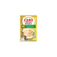 Sobre de Ciao Entrée Bisque sabor pollo con atún para gatos, vista delantera