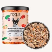 Tarro de Fidelis Menú Fresco Cabra con zanahoria, remolacha y melocotón, 400 g