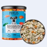 Tarro de Fidelis Menú Fresco Salmón con boniato, guisantes y calabacín, 400 g