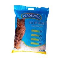 Envase azul de Pladevall Gel de Sílice, lecho de arena sanitaria para gatos