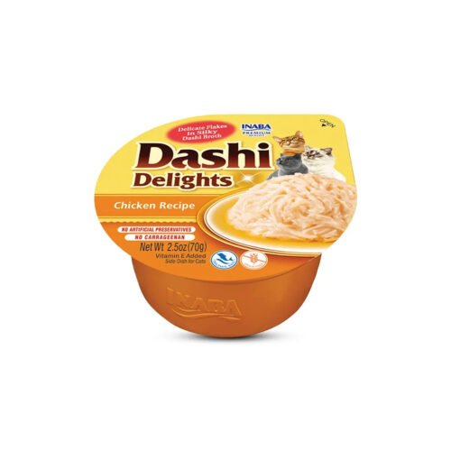 Dashi Delights Pollo para gato 70 g Tarrina de Dashi Delights sabor pollo en caldo dashi para gatos