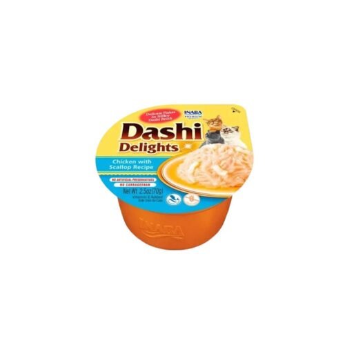 Tarrina de Dashi Delights sabor pollo con vieira en caldo dashi para gatos