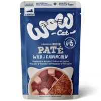 Sobre de comida húmeda WOW Cat Sénior sabor venado y conejo de 125g para gatos mayores